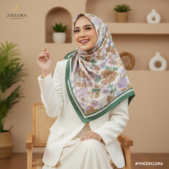 Elegance in Bloom – Floral Silk Hijab
